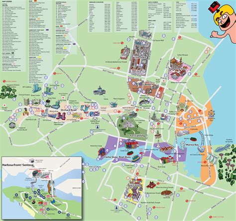 singapore tourist attractions map.